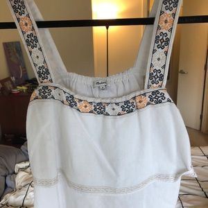 Madewell tiered crop embroidered tank